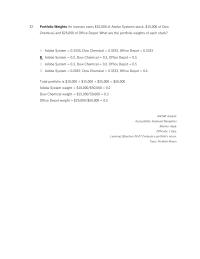 Chapter 9 2 Portfolio Weights Investor Owns 10000 Adobe