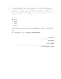 Chapter 17 3 Abc Corp Expected Pay Dividend 500