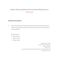 Chapter 18 1 Which of the following is the type of financing that