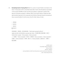 Chapter 18 3 Calculating Costs Issuing Stock Mick Inc