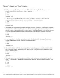 Economics Chapter 7 1 Bond Will Increase Over Timed The Prices
