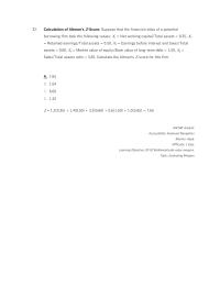 Chapter 20 2 Calculation Altmans Score Suppose That The