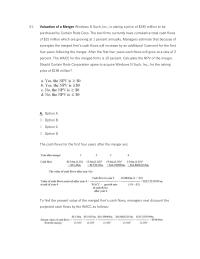 Chapter 20 3 Valuation Merger Department Stores Inc Asking