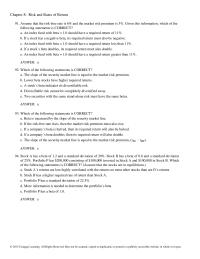 Economics Chapter 8 2 Risk And Rates Return108 Which The Following
