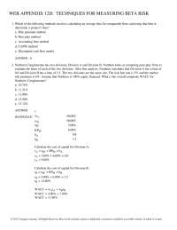 Economics Appendix N 1 The Firm Considering Anew Independent Project That