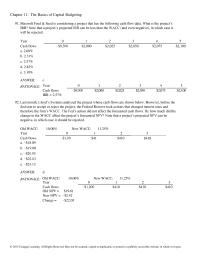 Economics Chapter 11 3 Note that a project’s projected MIRR can be