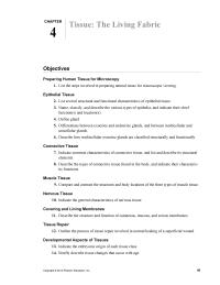 Psychology Chapter 4 Homework Note That Epithelial Tissue With Its Relative