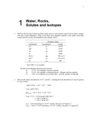 Environmental Engineering Chapter 1 Homework What are the four major cations and three major anions&nbsp;