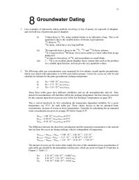 Environmental Engineering Chapter 8 Homework using residual tritium as an indication of age