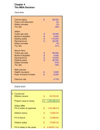 Finance Chapter 4 Homework After tax Bonus 1380000 Bonus 1258884 After tax Salary