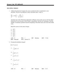 Chapter 5 1 Evaluate The Integral Exists a 0bcde None Theseans