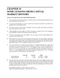 Finance Chapter 10 Homework The Return Any Asset The Increase Price