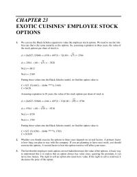 Finance Chapter 23 Homework The Rationale For Employee Stock Options Reduce
