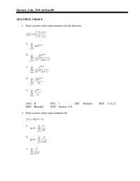 Chapter 11 1 Find a power series representation for the indefinite integral