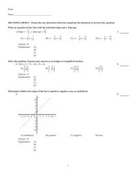 Chapter 1 1 The results are recorded in the table below