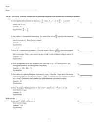 Chapter 3 1 Enter your answer in standard point- slope form