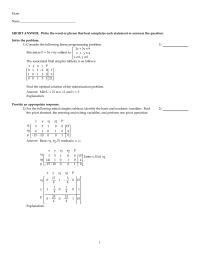 Chapter 6 1 Give the optimal production schedule and the resulting maximum