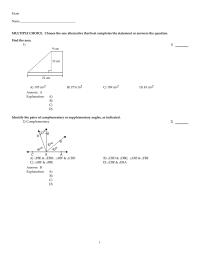 Chapter 7 1 Exam Name Multiple Choice Choose The One