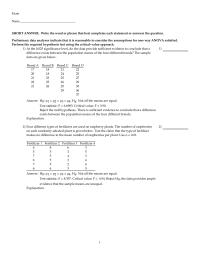 Chapter 13 Anova Performed Independent Random Samples Are Selected