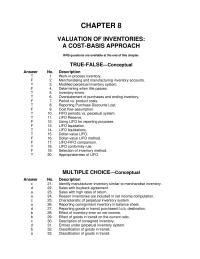 Chapter 8 1 Merchandising and manufacturing inventory accounts