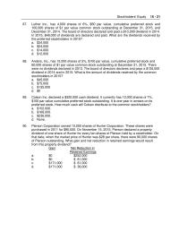 Chapter 15 2 Pierson Corporation owned 10,000 shares of Hunter Corporation