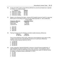 Chapter 19 2 which of the following deferred tax accounts and balances
