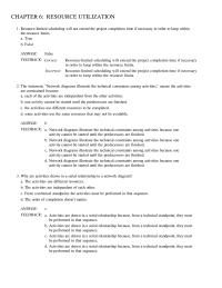 Chapter 6 Resource Utilization Resource limited Scheduling Will Not