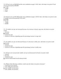 Chapter 21 2 what is the break-even point if fixed costs&nbsp;