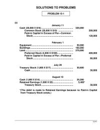 Chapter 15 Homework The debit is made to Retained Earnings because no Paid-in