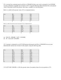 Chapter 26 3 Project Has Estimated Annual Cash Flows