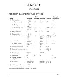 Chapter 17 Homework The Aggregate Value Each Identified Investment Based