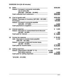 Chapter 23 Homework Computation Net Cash Provided Used Investing Activities