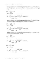 Chapter 6 Homework proportion of successes for population method