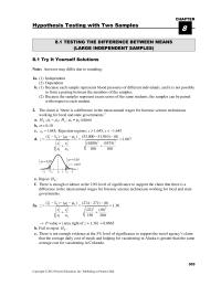 Chapter 8 Homework Try It Yourself Solutions Note: Answers may differ due to&nbsp;