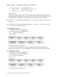 Chapter 8 Homework There is not enough evidence at the 5% level of significance