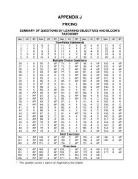 Appendix J Calculate The Appropriate Transfer Price And Indicate