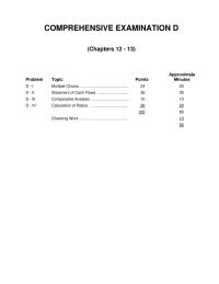 Examination D What Does Inventory Turnover Measure The Number