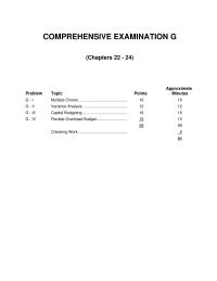 Examination G The Standard Number Hours That Should Have