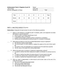 Achievement Test 5 which of the following is included as part of property