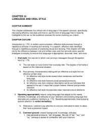 Speech Chapter 10 Homework Set Draw Have Student Volunteer Describe
