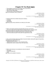 Economics Chapter 1 1 The Principles Economics Cannot Explain Which The