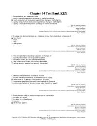Economics Chapter 4 1 Price Elasticity Measure How Much Market Responds