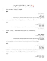 Finance Chapter 10 1 What Level Management Responsible For Originating