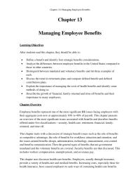 Chapter 13 Homework Employee Benefits Communication Systems Inform Employees About