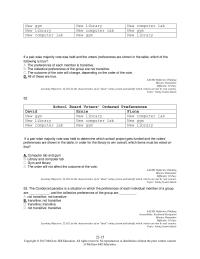 Economics Chapter 22 2 School Board Voters Ordered Preferences David