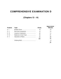 Comp exam D Inventory Turnover Computed Dividing The Average Inventories