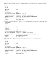 Chapter 5 Answer True Points Difficulty Easy Learning Objectives