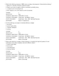 Chapter 3 A person’s intelligence and feelings