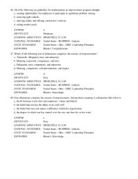 Chapter 11 Which of the following is one of Conger’s guidelines on how