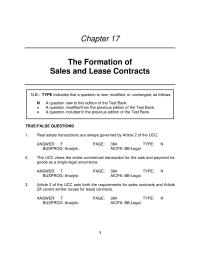 Business Law Chapter 17 Under the UCC, prompt shipment of goods is considered